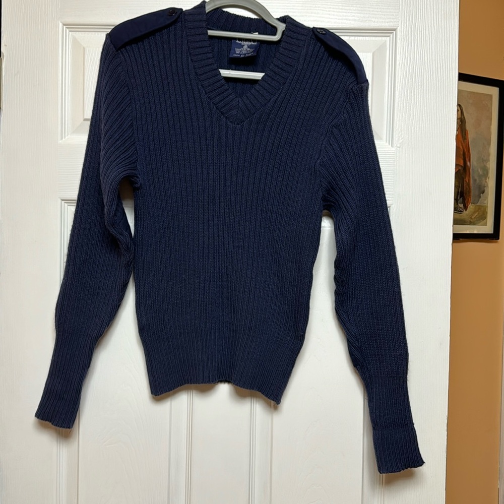 Citadel blue virgin wool sweater,  size 40” , M